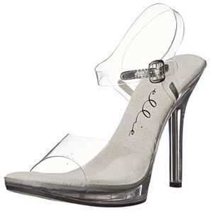 Pleaser Clear High Heel Bikini Competitor Sz 5